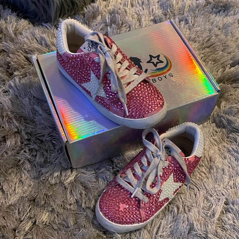 Lola + The Boys 	Diamonds and Pearls Sparkle Sneakers